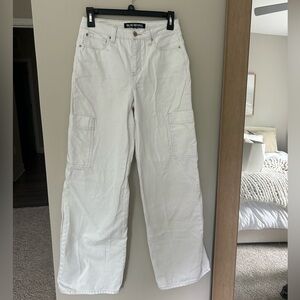 White cargo pants